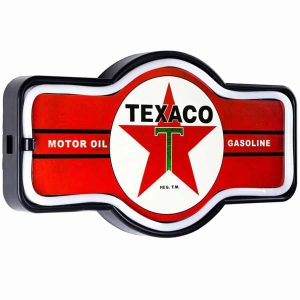 Enseigne neon led decoration americaine murale Texaco Gasoline