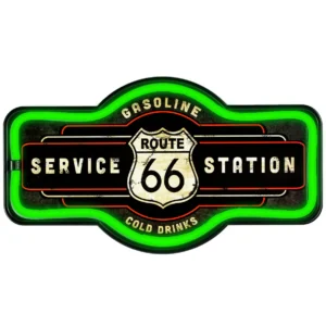 enseigne à éclairage leds route 66 station