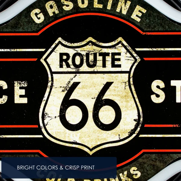 enseigne à éclairage leds route 66 station