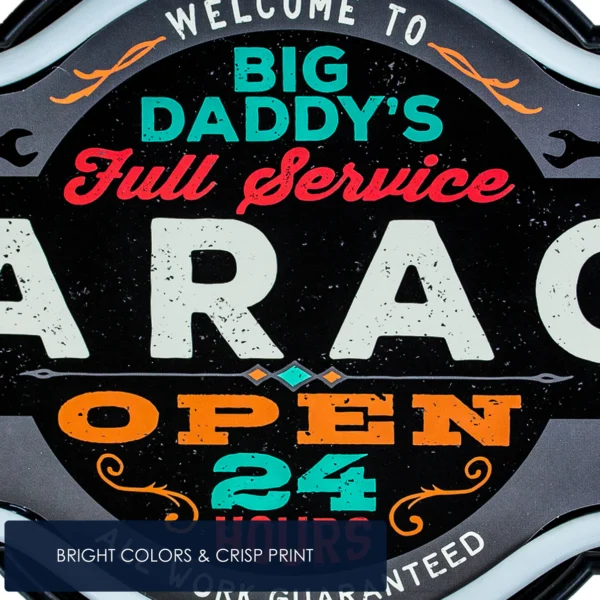enseigne à éclairage leds big daddy's garage