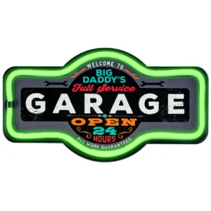 enseigne à éclairage leds big daddy's garage