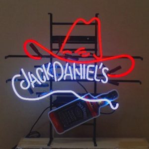 23 Enseigne Lumineuse Neon Jack Daniels Chapeau Cowboy