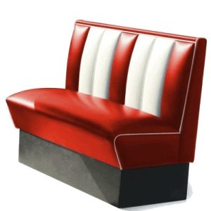 Banquette 120 cm - Rouge - deco americaine mobilier fifties