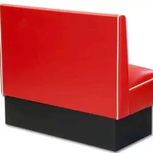 Banquette de restaurant americain vintage rouge et blanche