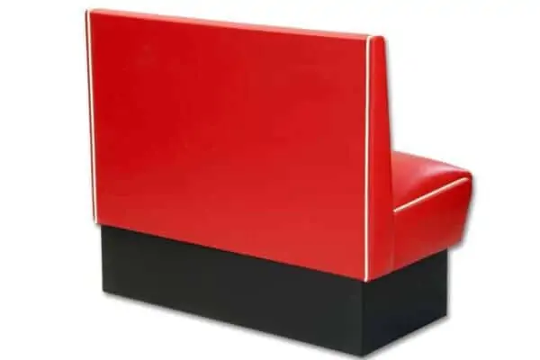 Banquette de restaurant americain vintage rouge et blanche