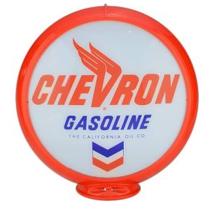 Chevron Gasoline Globe publicitaire de pompe a essence