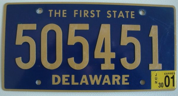 Delaware Plaque d'immatriculation americaine swap meet