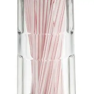 Distributeur de paille en verre et chrome