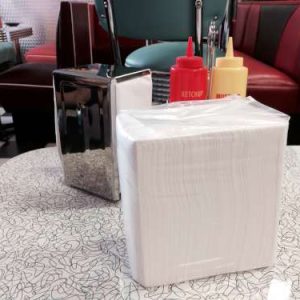 Distributeur de serviettes chrome restaurant americain