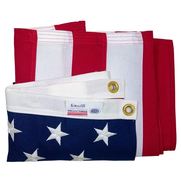 drapeau americain 3x5 nylo brodé 3