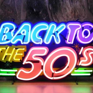 Back to the fifties neon publicitaire en verre