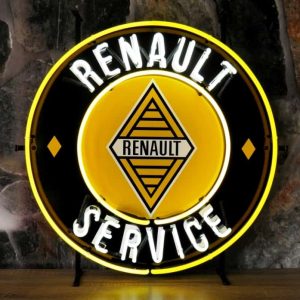 Renault service neon publicitaire en verre