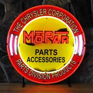 Mopar neon publicitaire en verre