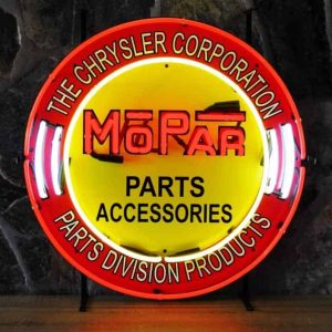 Mopar neon publicitaire en verre