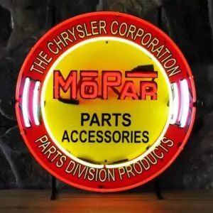 Mopar neon publicitaire en verre