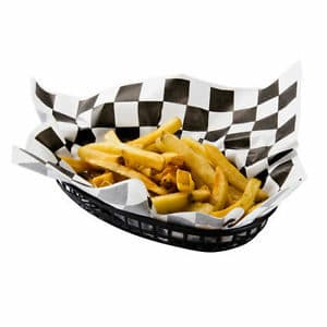 Emballages Burger à Damier Noir et Blanc 1000 feuilles