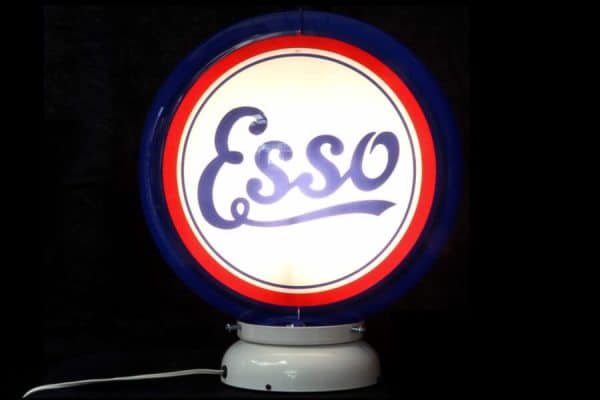 Esso Globe publicitaire de pompe a essence