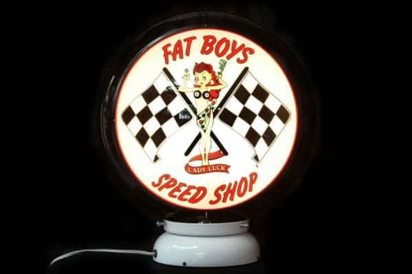 Fat Boys Speed Shop Globe publicitaire de pompe a essence