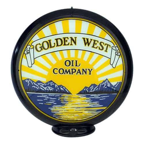 Golden West Oil Globe publicitaire de pompe a essence