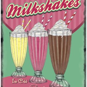 Plaque publicitaire de décoration murale 10096 milkshake