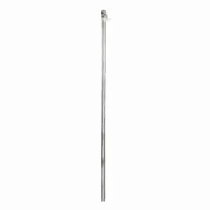 Mat en aluminium brossé pour drapeau