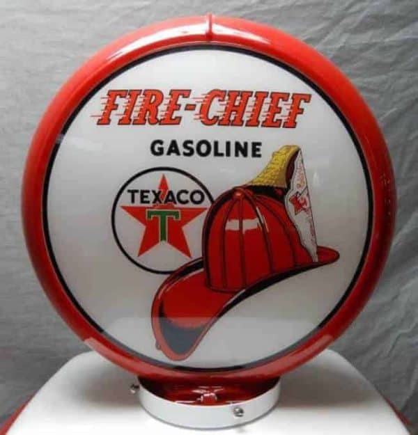 Texaco Fire Chief Globe publicitaire de pompe a essence