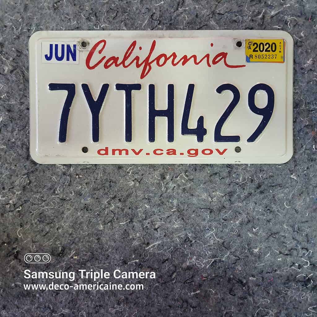 Plaque d'immatriculation américaine - CALIFORNIE DMV (Relief)