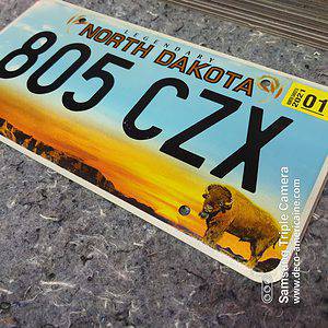 plaque d'immatriculation américaine dakota du nord