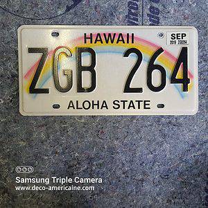 plaque d'immatriculation américaine hawaii