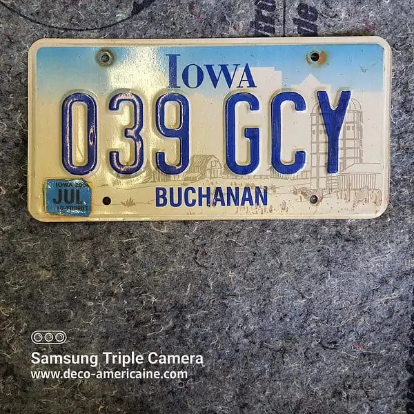 plaque d'immatriculation américaine iowa