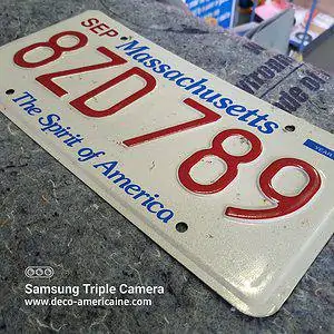 plaque d'immatriculation américaine massachussets