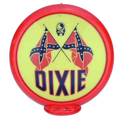 Dixie Globe publicitaire de pompe a essence