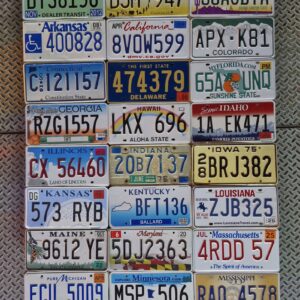 lot de plaques d'immatriculation des 50 etats américains collection complète #2
