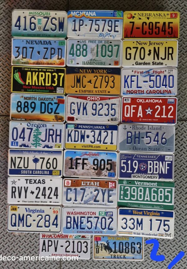 lot de plaques d'immatriculation des 50 etats américains collection complète #2