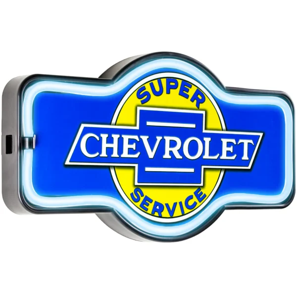 enseigne à éclairage leds chevrolet super service