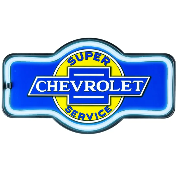 enseigne à éclairage leds chevrolet super service