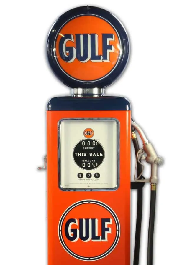 Pompe à essence americaine 8 Ball Gulf Gasoline