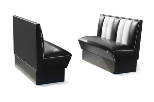 Banquette de restaurant americain 120cm noire