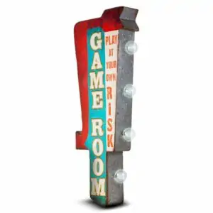 Enseigne murale a led decoration americaine Game Room