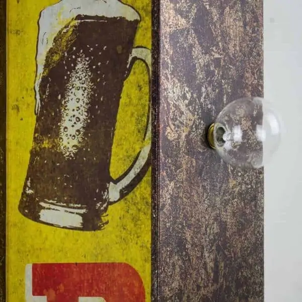 Enseigne Lumineuse avec ampoule à LEDs 2 faces - Cold Beer – Image 2