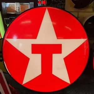 enseigne originale de station service americaine de la marque texaco 85cm lighted