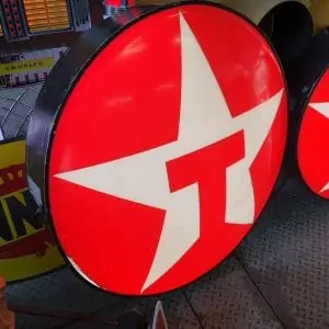 enseigne originale de station service americaine de la marque texaco 85cm lighted 1