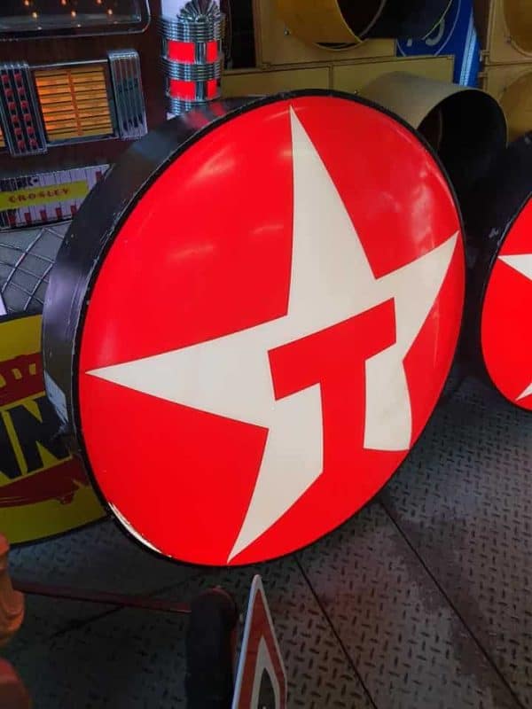 enseigne originale de station service americaine de la marque texaco 85cm lighted 1