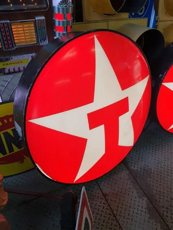 enseigne originale de station service americaine de la marque texaco 85cm lighted 1