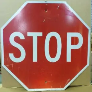 Panneau routier americain Stop