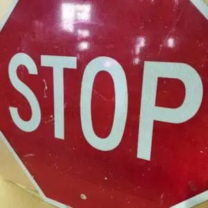 Panneau routier americain Stop Metro Miami