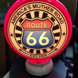 Globe de pompe à essence Route 66
