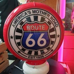 Globe de pompe à essence Route 66