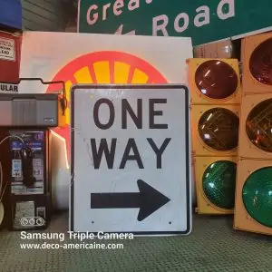 one way xl 76x61cm panneau routier américain
