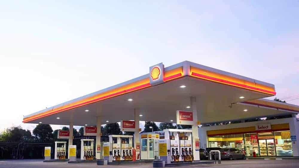 Enseigne vintage de station service SHELL - Coquillage